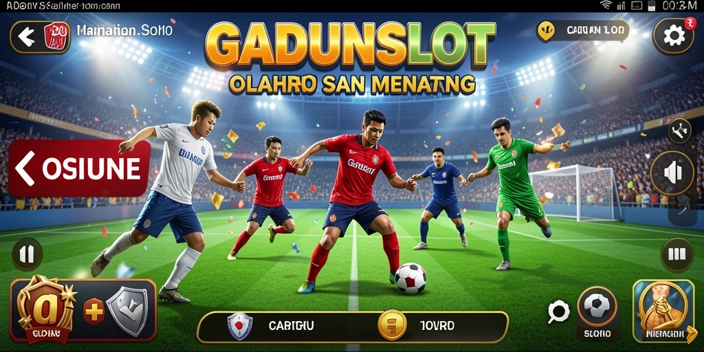 Tangkapan layar GADUNSLOT menampilkan aksi seru dalam permainan olahraga.