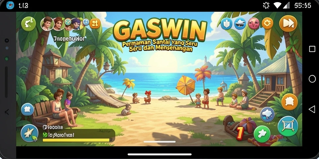 Tampilan gameplay GASWIN yang menarik dan menyenangkan saat bermain.