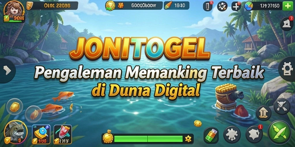 Screenshot gameplay JONITOGEL menampilkan aksi memancing yang seru dan menantang.