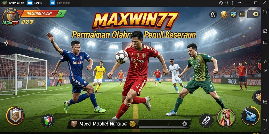 Tampilan gameplay <strong>MAXWIN77</strong> dengan grafis olahraganya yang menarik.