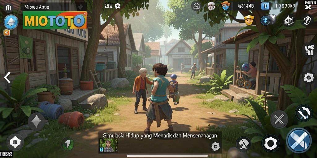 Tampilan gameplay MIOTOTO yang menarik dan interaktif.