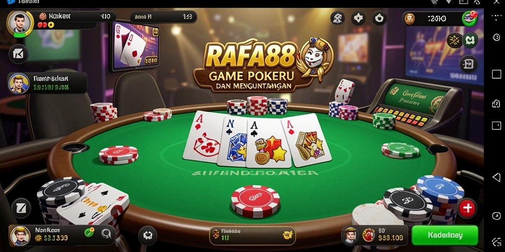 Screenshot dari gameplay poker yang menarik di RAFA88.