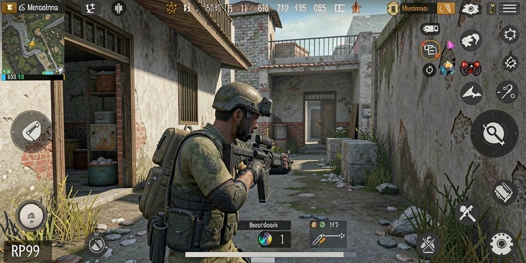 Gameplay menegangkan RP99 dengan aksi tak terduga dan fitur kustomisasi senjata.