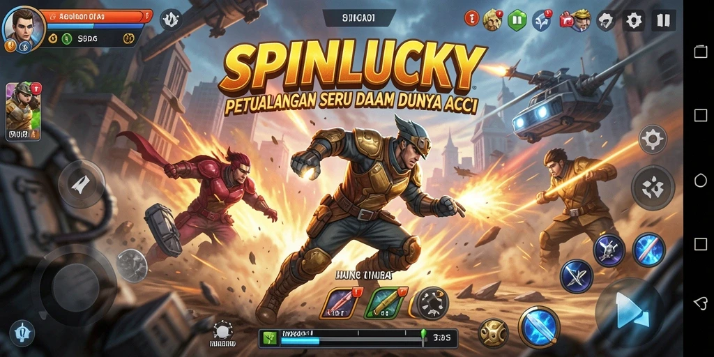 Tampilan gameplay SPINLUCKY yang seru dan menegangkan.