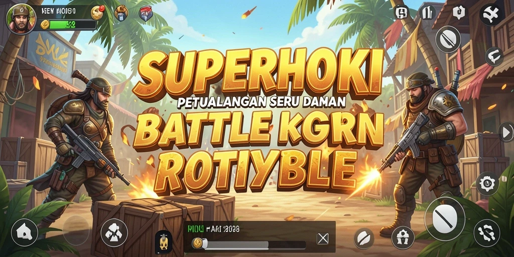 Gameplay seru dalam SUPERHOKI di medan pertempuran yang menantang.