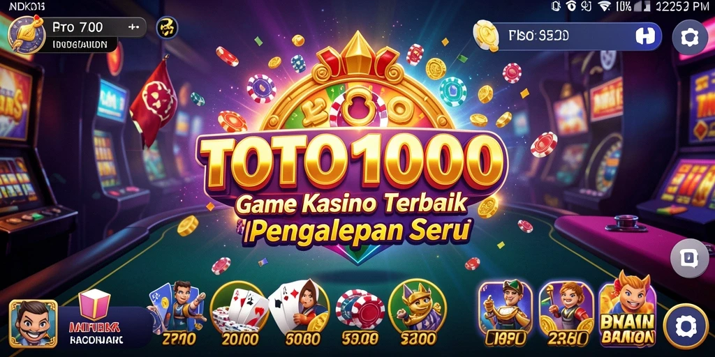 Tampilan gameplay kasino yang mendebarkan di TOTO1000.