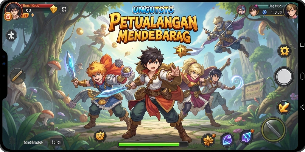 Tampilan gameplay menarik dari UNGUTOTO yang penuh aksi.