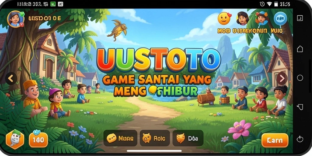 Tampilan gameplay UUSTOTO yang menarik dan ceria.