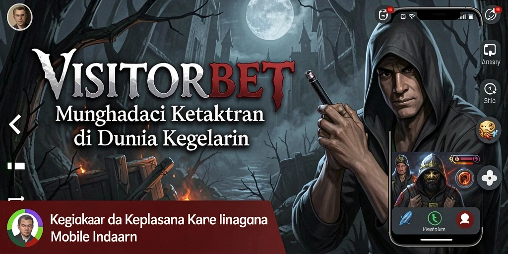 Screenshot gameplay VISITORBET yang menegangkan dengan suasana Horror.